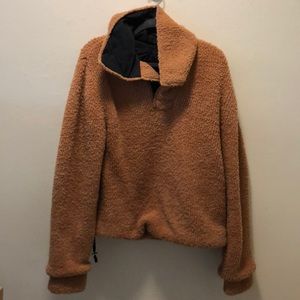 Pull over Sherpa and nylon outerwear